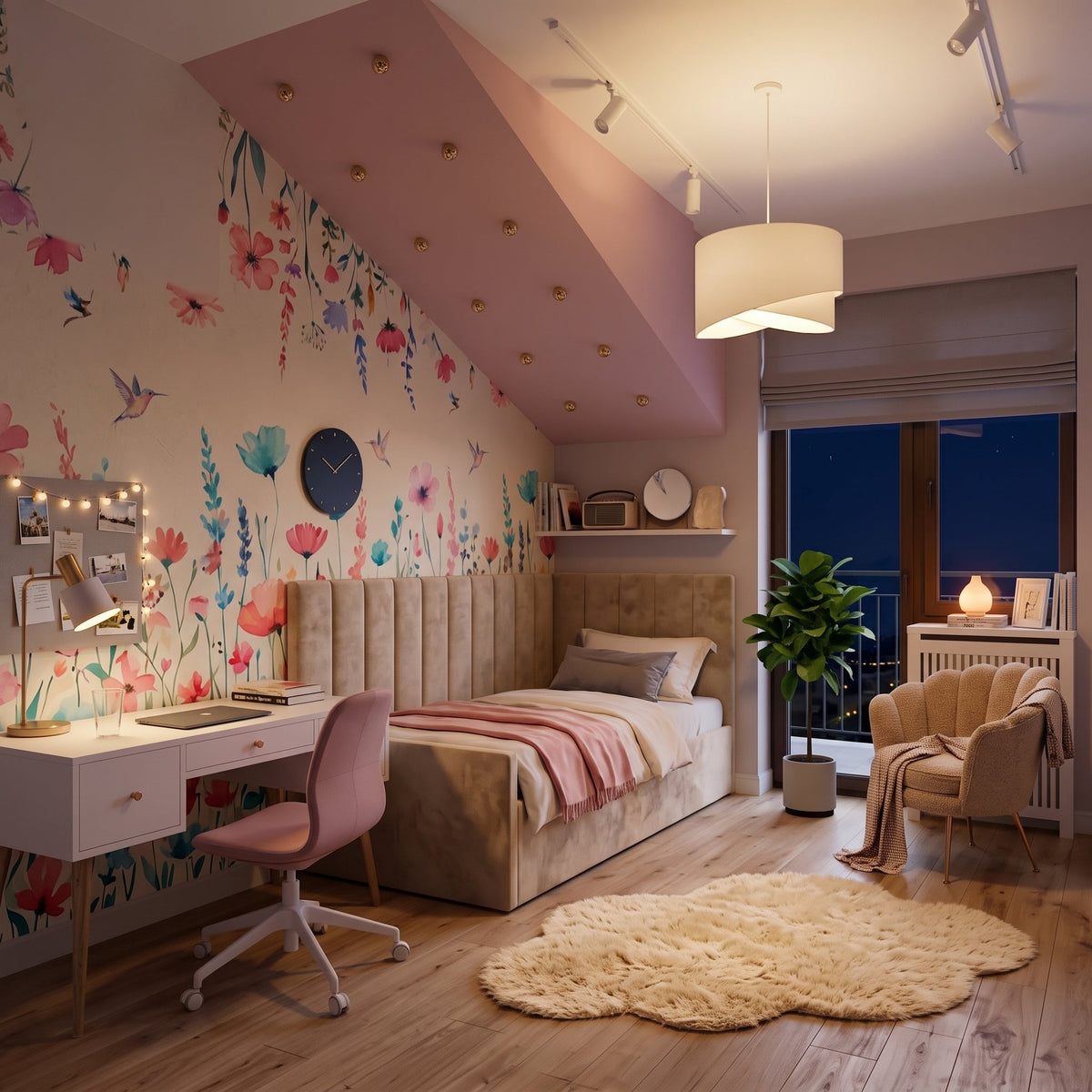 Lampa wisząca TULIP do sypialni, pokoju dziecka