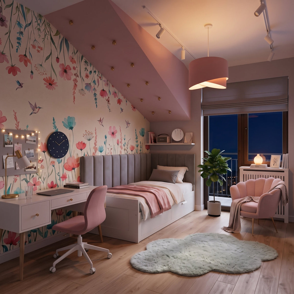 Lampa wisząca TULIP do sypialni, pokoju dziecka