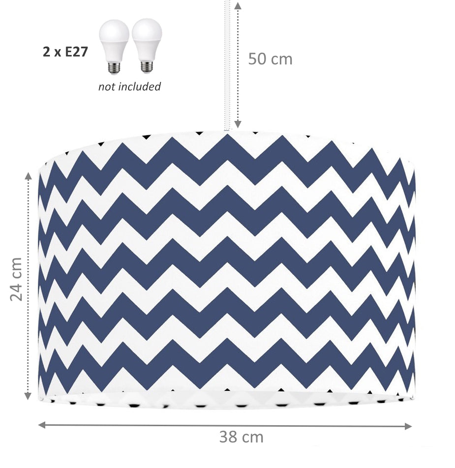 Hängeleuchte CHEVRON marineblau